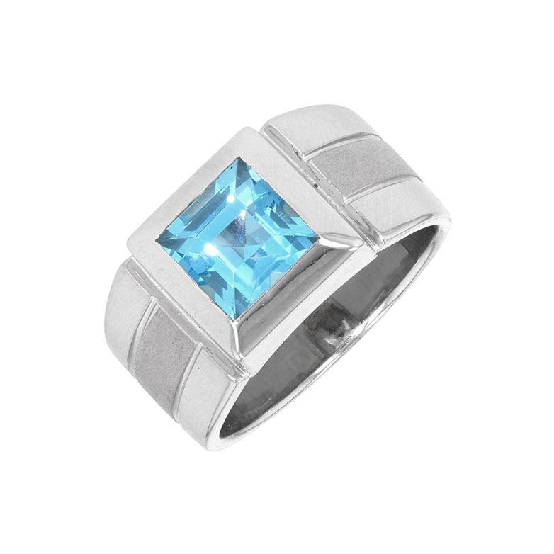 Bague topaze 2.22 carats or blanc 12.14g Comme neuf -  reconditionné disponible sur Gemme Les Bijoux